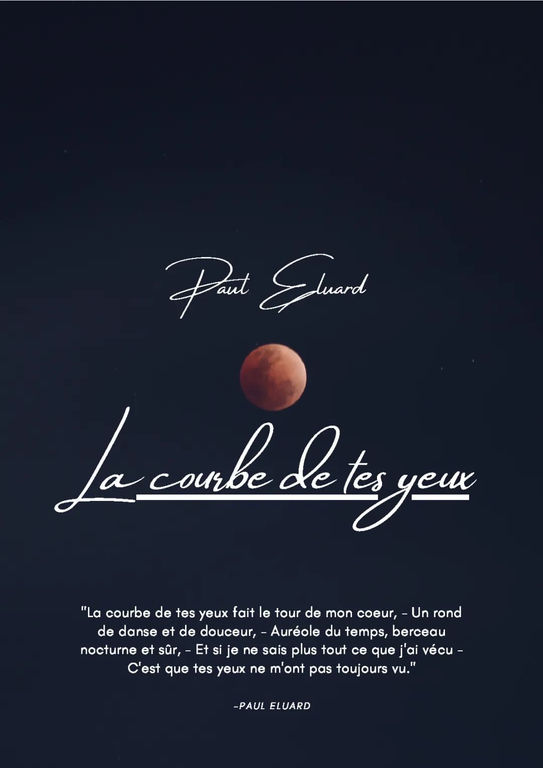 La courbe de tes yeux (Paul Eluard) - Analyse PDF et Correction Brevet