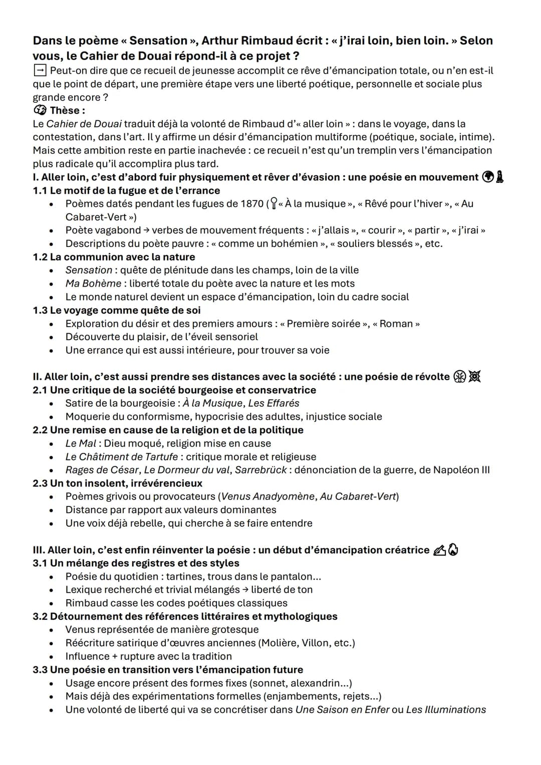 Les Cahier de Douai sont-ils une œuvre de l'affranchissement poétique ?
1. Les Cahiers de Douai témoignent d'une fidélité à la tradition lit