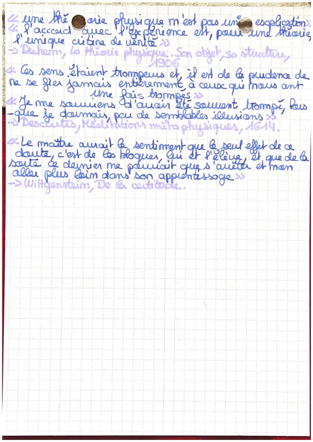 # philo

CHAPITRE: Comment peut-on
être sûr d'avoir Raison?

→ parce qu'on en a fait directement l'expérience
→ parce que la science le dit
