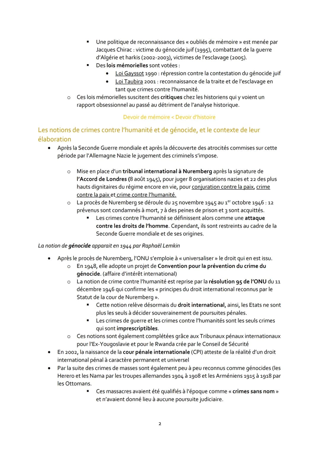 Histoire et mémoire
Histoire et mémoire, histoire et justice
Histoire et mémoire
●
●
●
L'histoire tend vers l'objectivité, c'est un processu