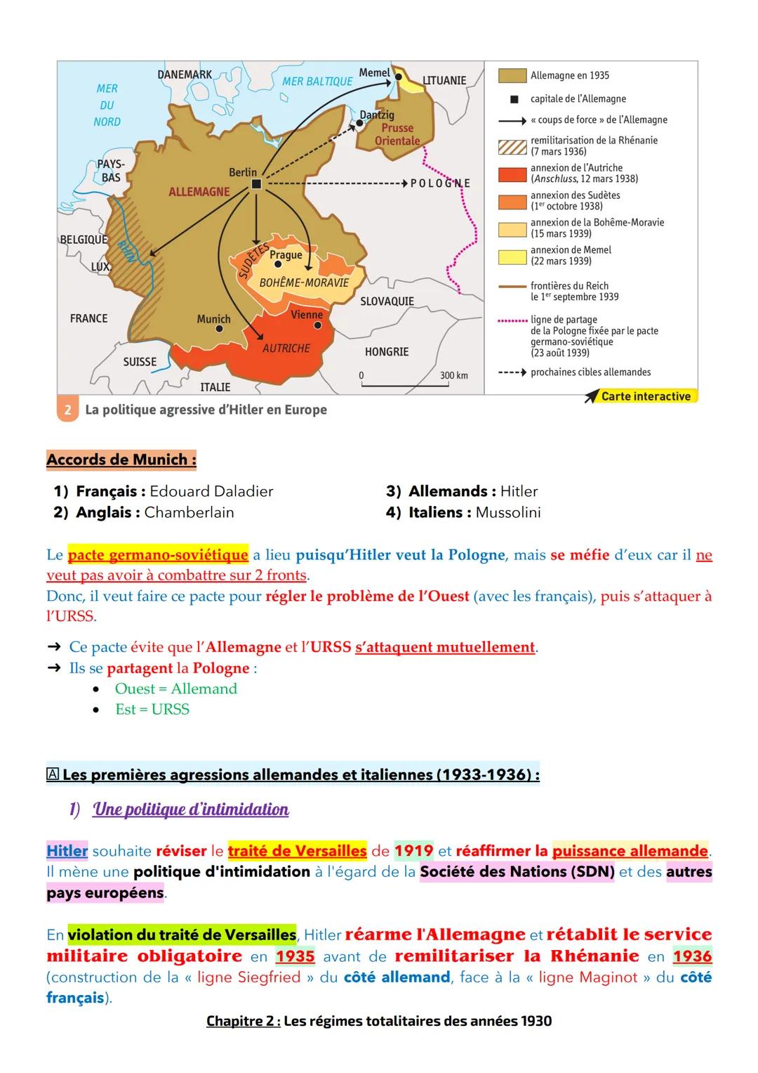 THÈME 1 - DES ANNÉES 1920 À 1945
Chapitre 2 : Les régimes totalitaires dans les années 1930
Introduction au cours, contexte et quelques noti