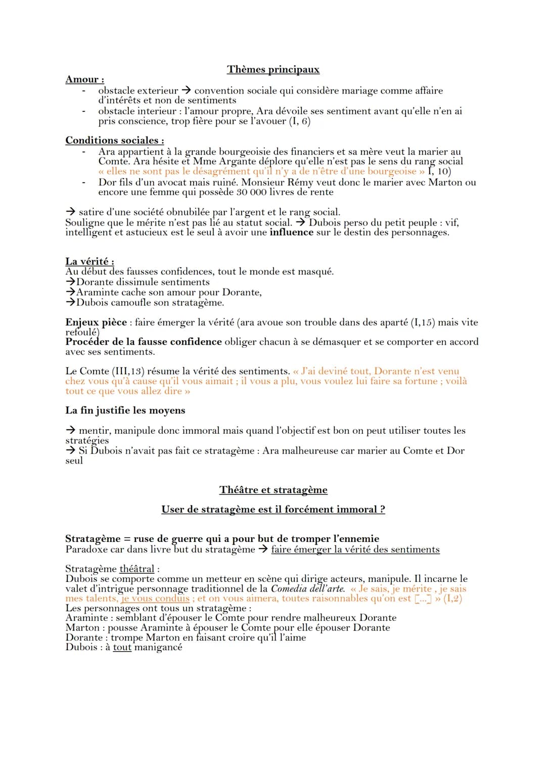 Les Fausses Confidences - Marivaux – 1737
Résumé
Acte I:
Dorante, jeune noble a perdu fortune, se rend chez Araminte (riche veuve) pour post