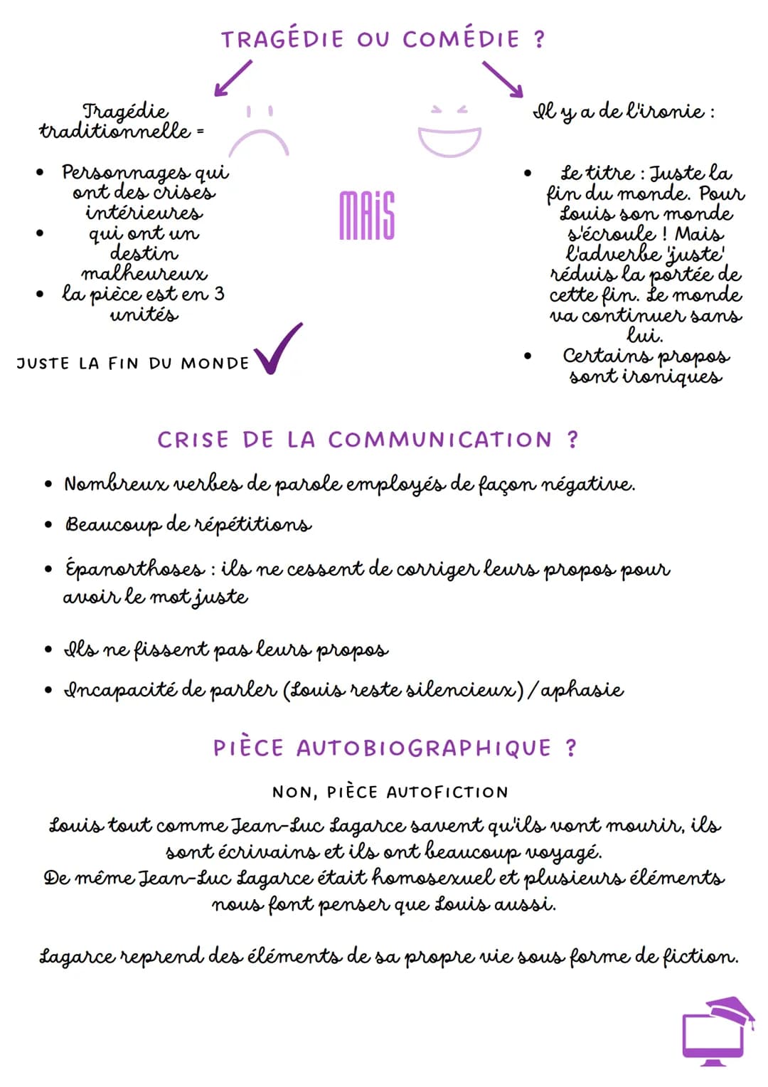 @LESCNEDIENS.FR
PRÉPARATION DISSERTATION #4
PARCOURS CRISE PERSONNELLE, CRISE FAMILIALE
OEuvre: Juste la fin du monde
Résumé
C'est du théâtr