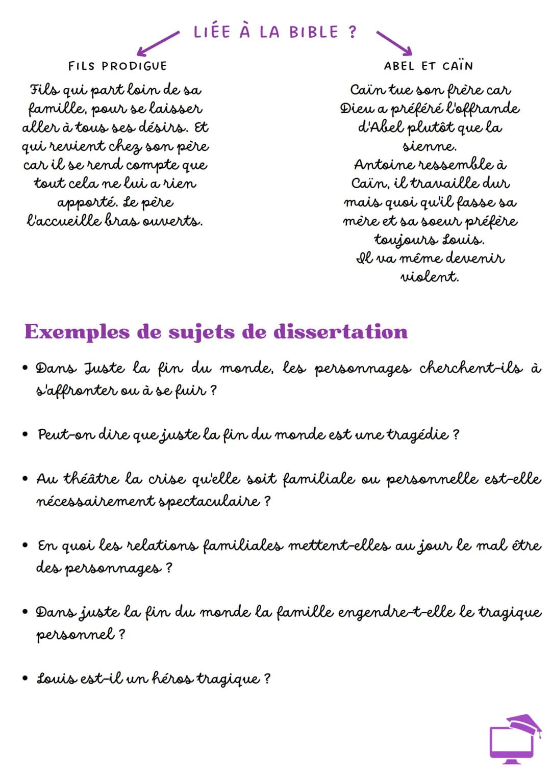 @LESCNEDIENS.FR
PRÉPARATION DISSERTATION #4
PARCOURS CRISE PERSONNELLE, CRISE FAMILIALE
OEuvre: Juste la fin du monde
Résumé
C'est du théâtr