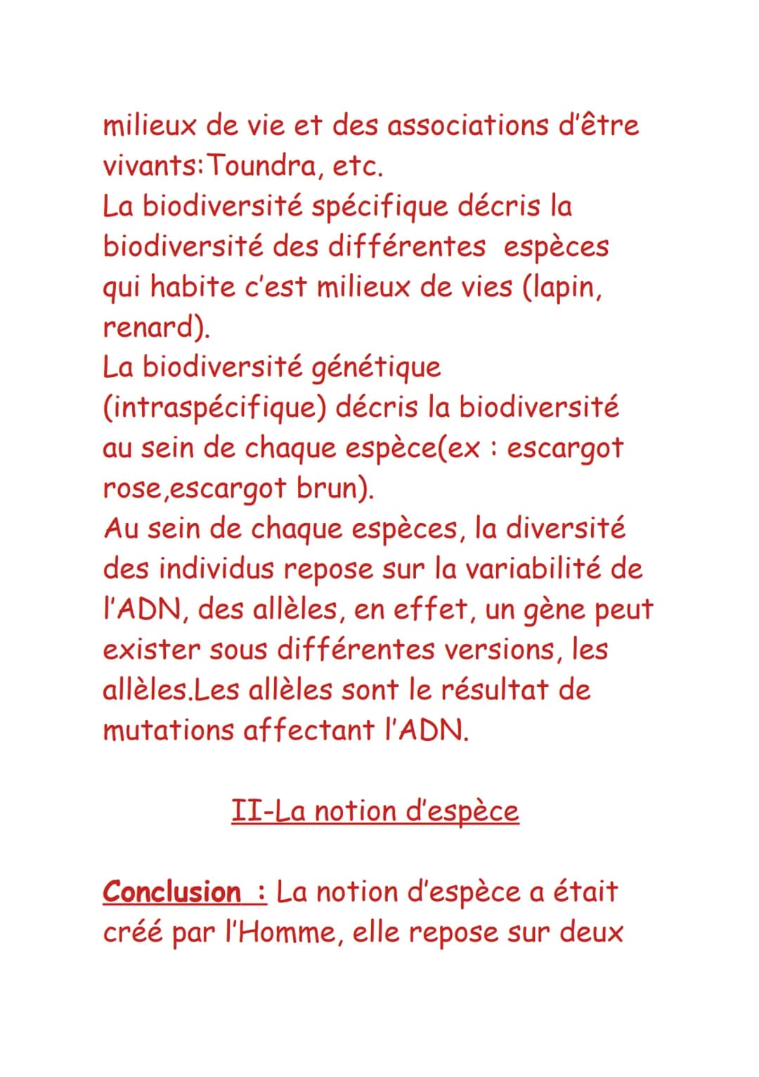 Chapitre 3 :La biodiversité et ses
modifications au cous du temps
Pb: Comment définir la biodiversité?
Quelles sont les les variations actue