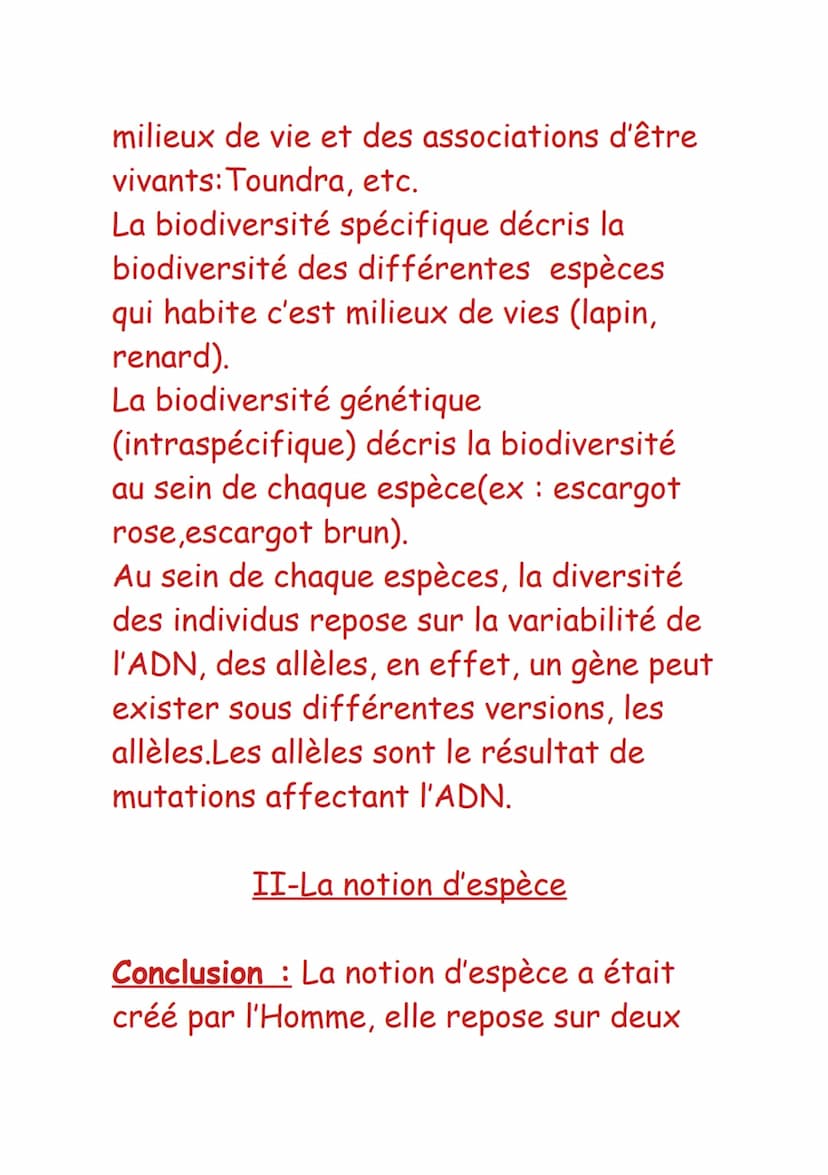 Chapitre 3 :La biodiversité et ses
modifications au cous du temps
Pb: Comment définir la biodiversité?
Quelles sont les les variations actue
