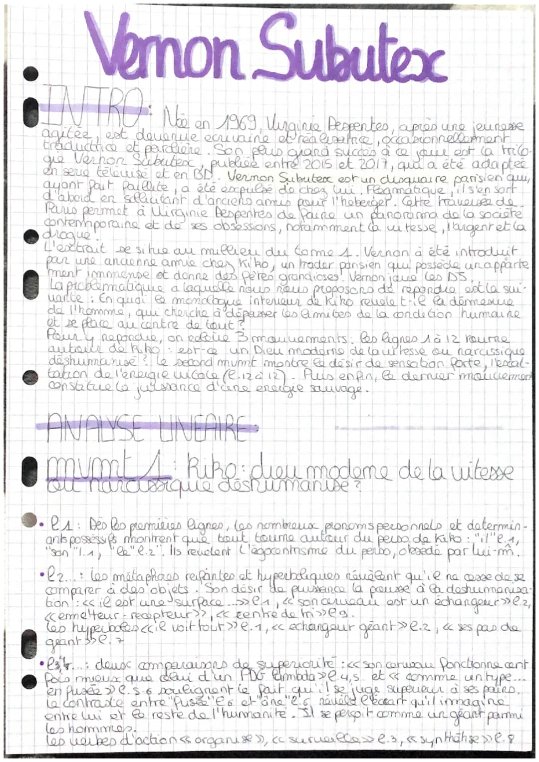 •
Vernon Subutex
INTRO: №e
Noo
en 1969, Virginie Despentes, après une jeunesse
agitée, est devenue écrivaine et réalisatrice, occasionnellem