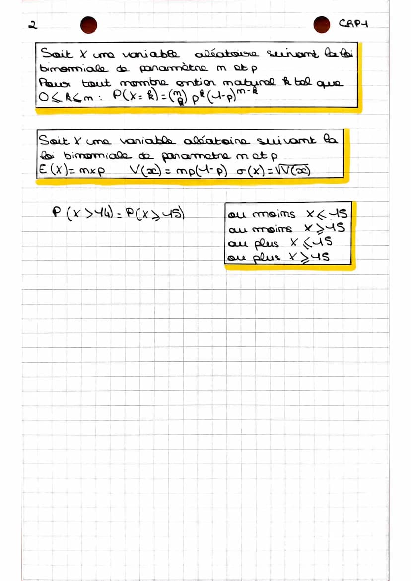 
<p>La loi binomiale est une formule mathématique utilisée pour calculer la probabilité d'un certain nombre de succès dans une série d'essai