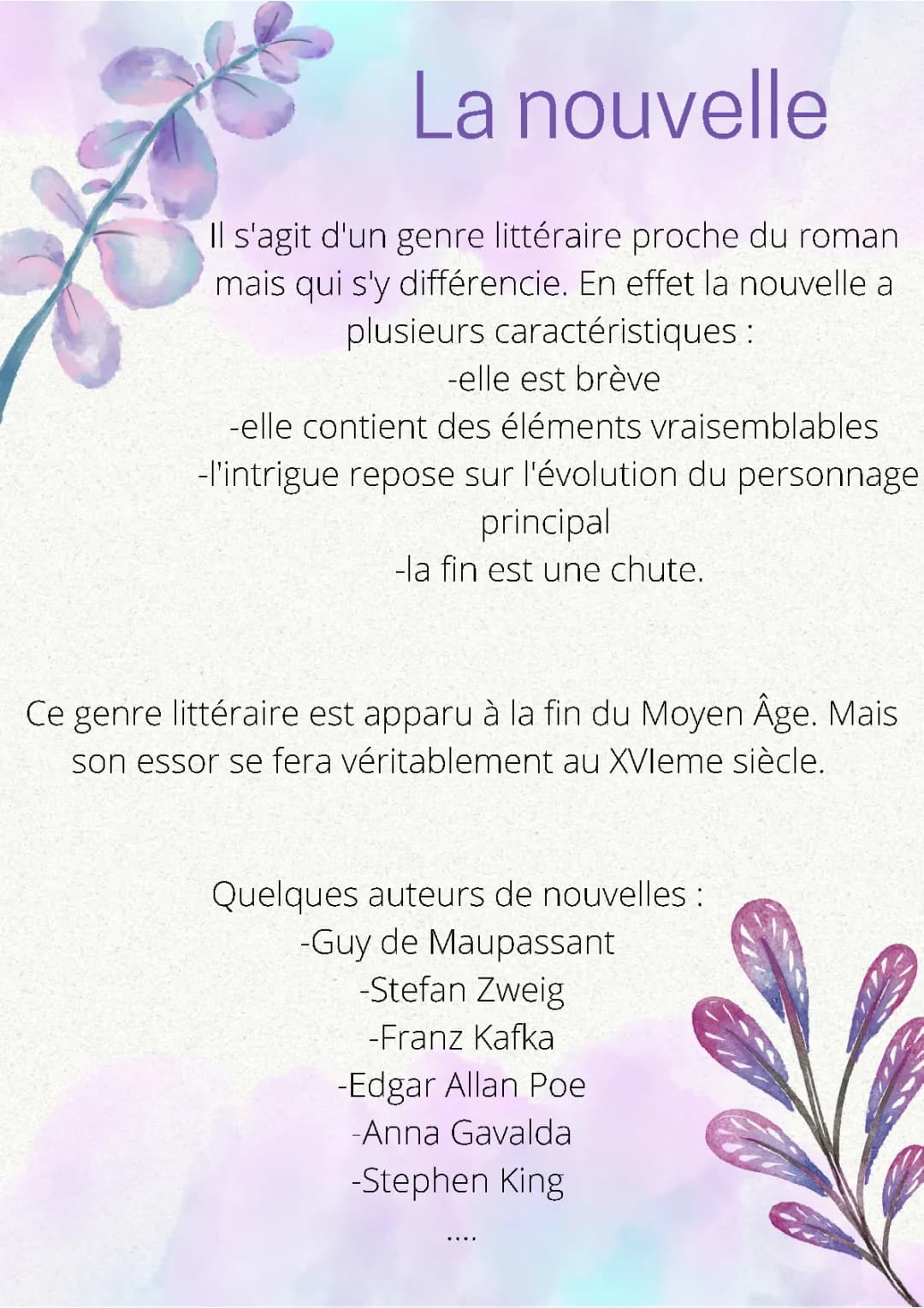 La nouvelle