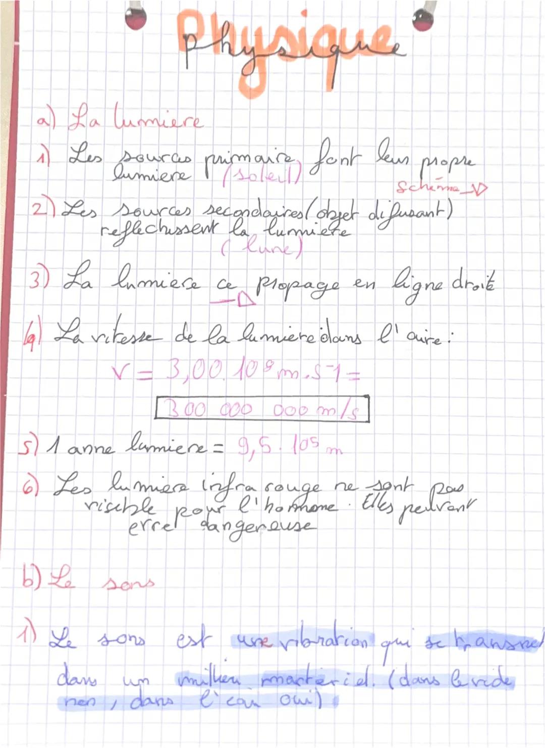 la lumière et le sons 