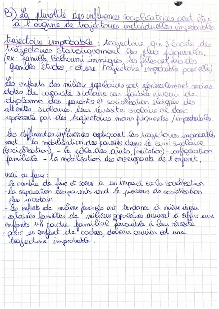 SES
Chapitre 1:
IXComment les individus sont-its influences par
leur environnement social
A) de contenu et les modalités de la socialisation