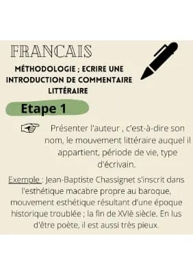 Know Méthodologie d'écriture d'une introduction de commentaire littéraire thumbnail