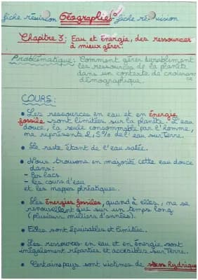 Know Géographie : eau et énergie des ressources à mieux gérer ! thumbnail