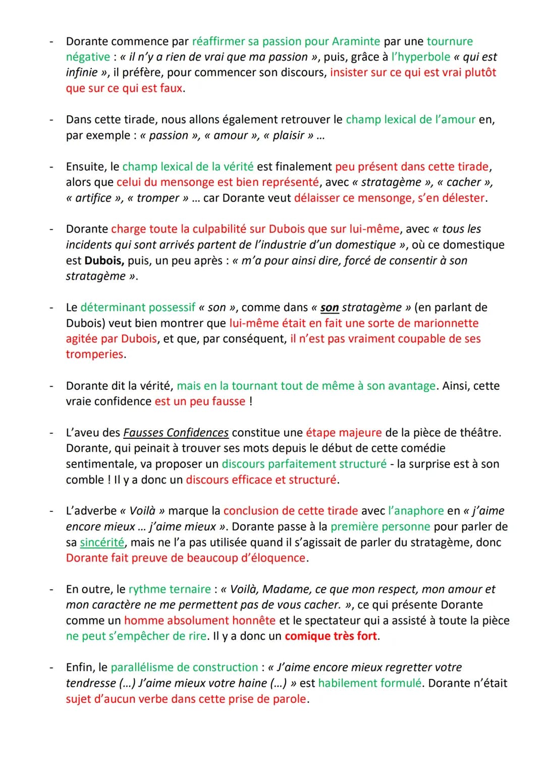 ORAL-TEXTE 3 : Les Fausses Confidences : « Vous
donner mon portrait !... lorsqu'il a réussi. »
o Introduction :
1. PRÉSENTATION : Les Fausse