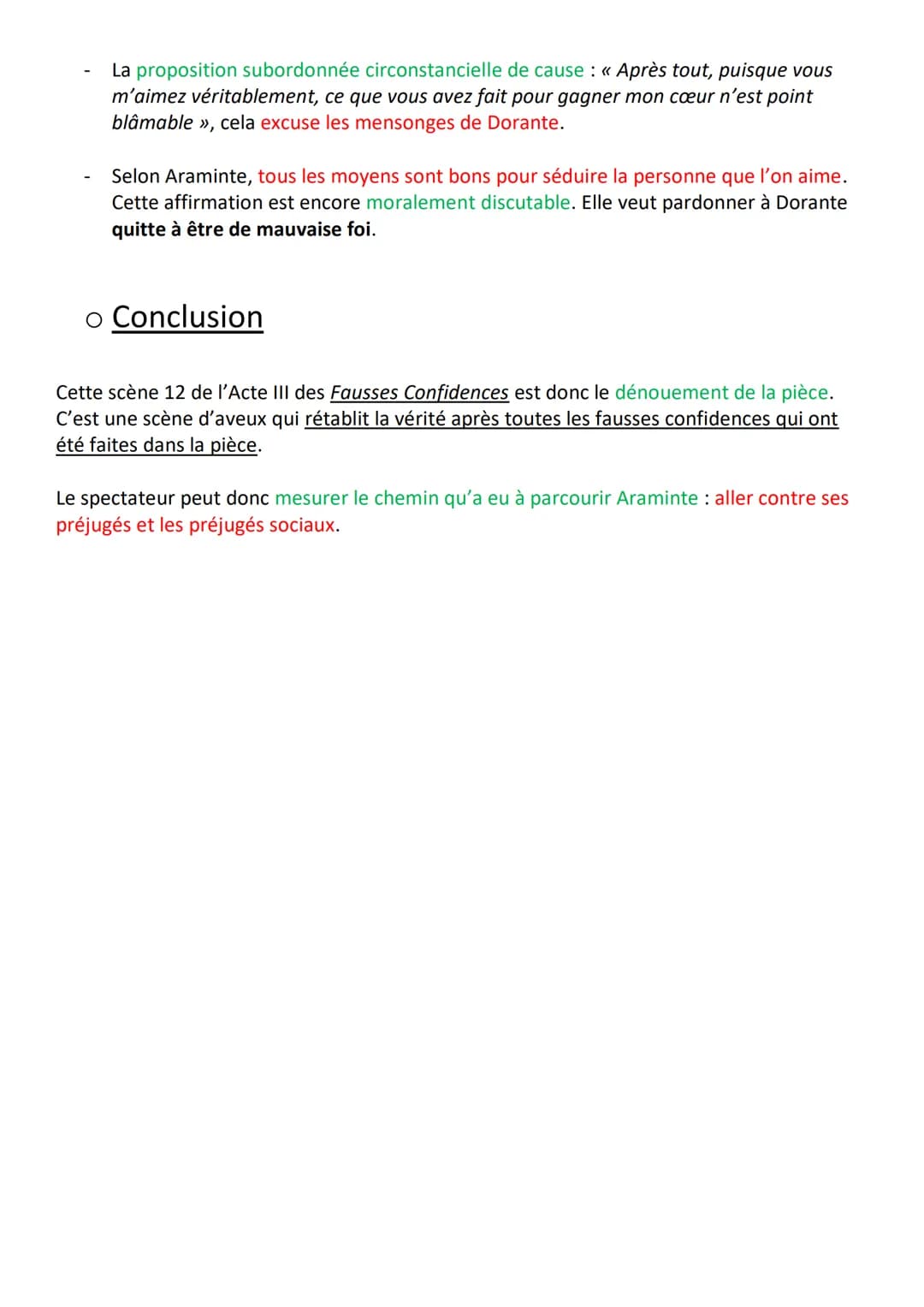 ORAL-TEXTE 3 : Les Fausses Confidences : « Vous
donner mon portrait !... lorsqu'il a réussi. »
o Introduction :
1. PRÉSENTATION : Les Fausse