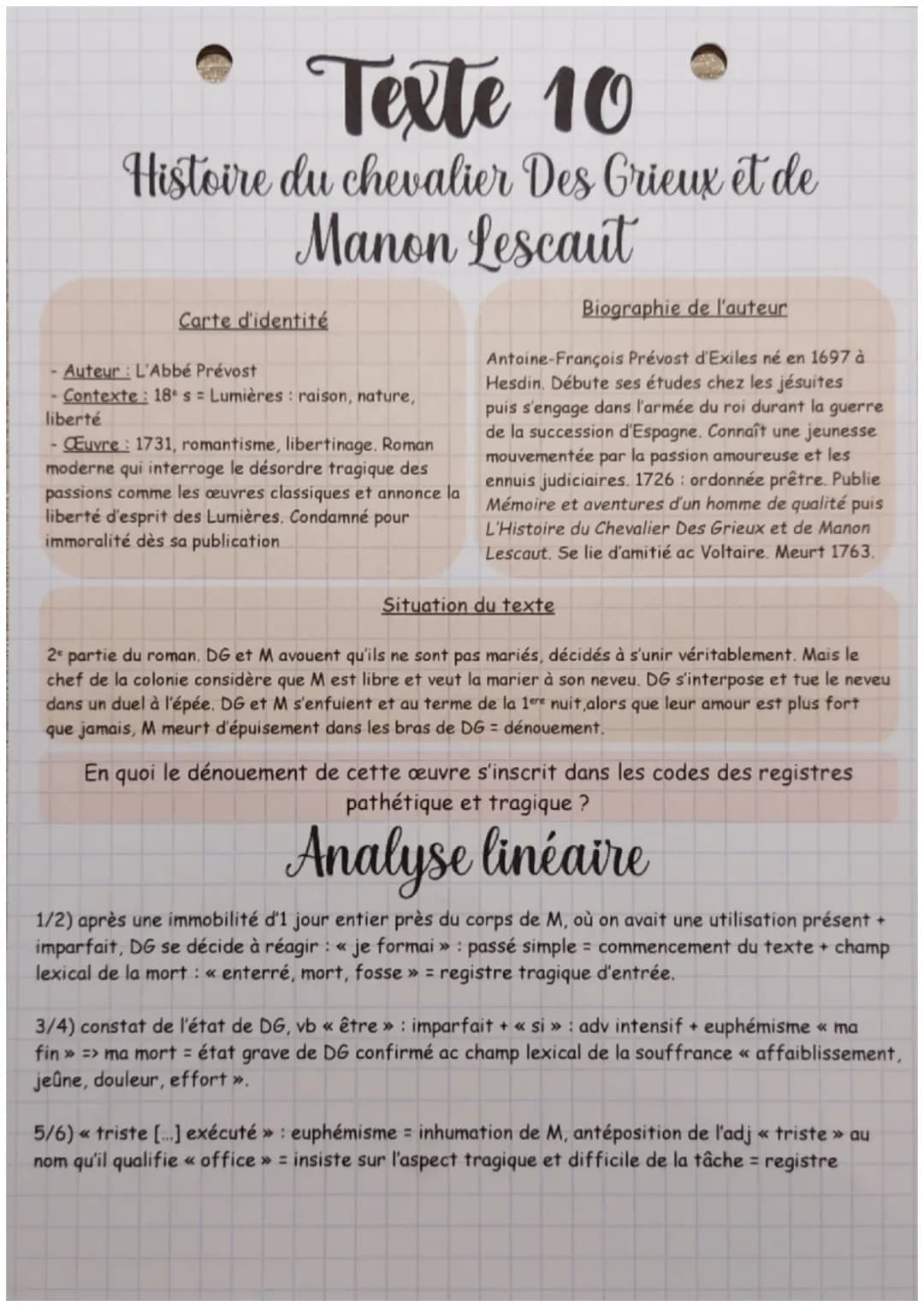 Manon Lescaut, La mort et l'enterrement de Manon 