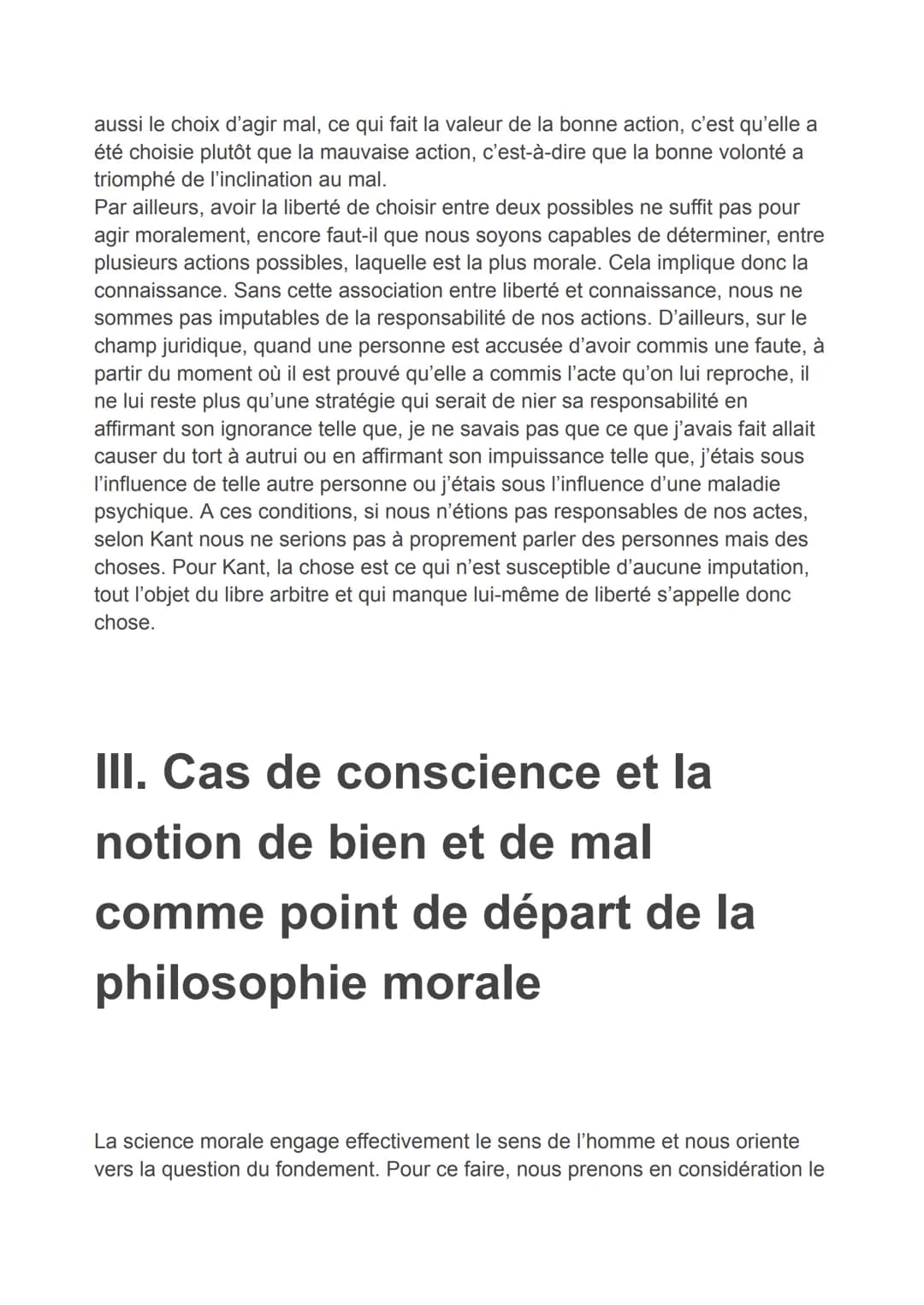 LE POINT DE DÉPART DE LA PHILOSOPHIE
MORALE
Introduction
D'entrée de jeu, nous commençons par tâcher éclairer conceptuellement la
notion de 