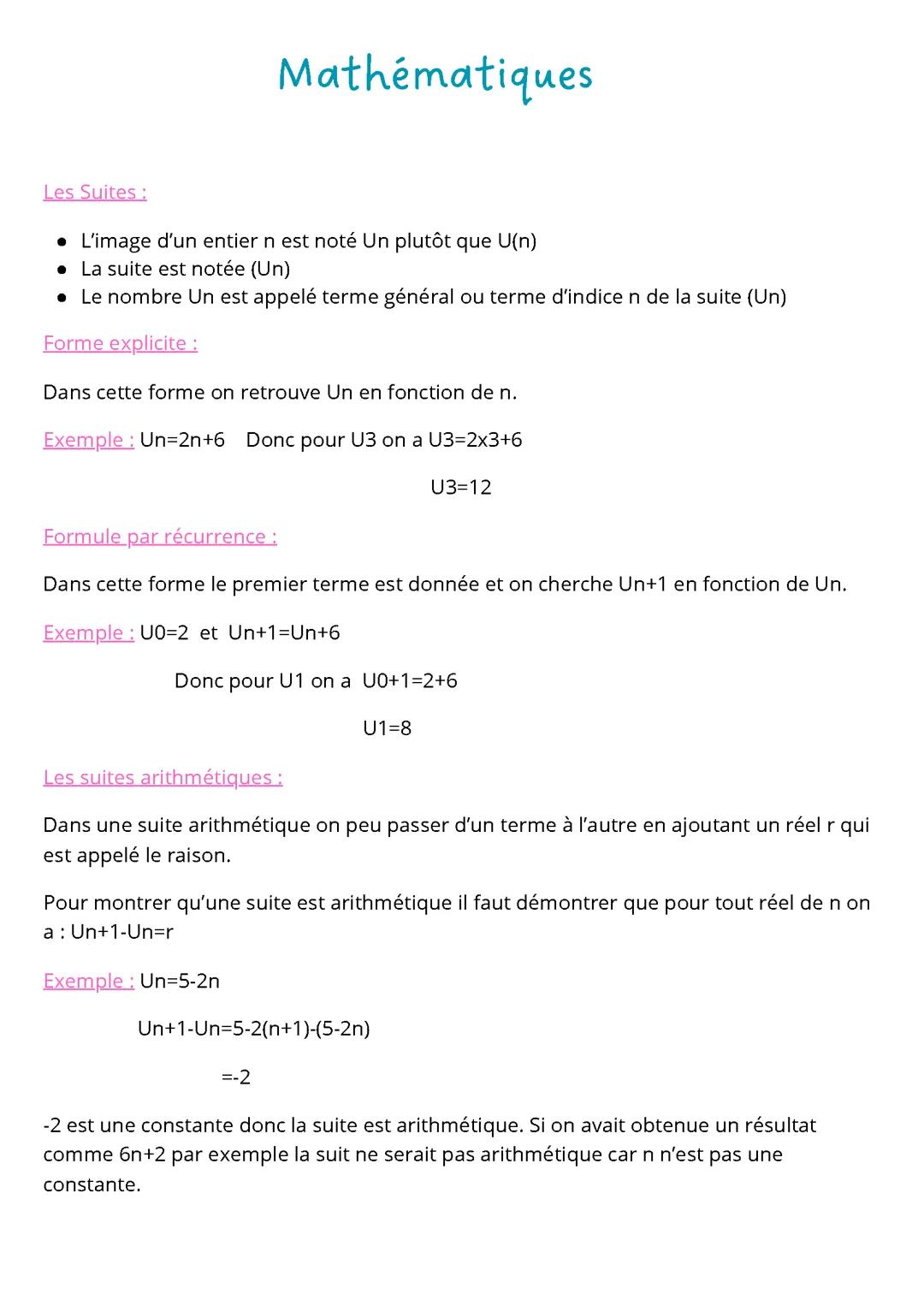 Les suites
