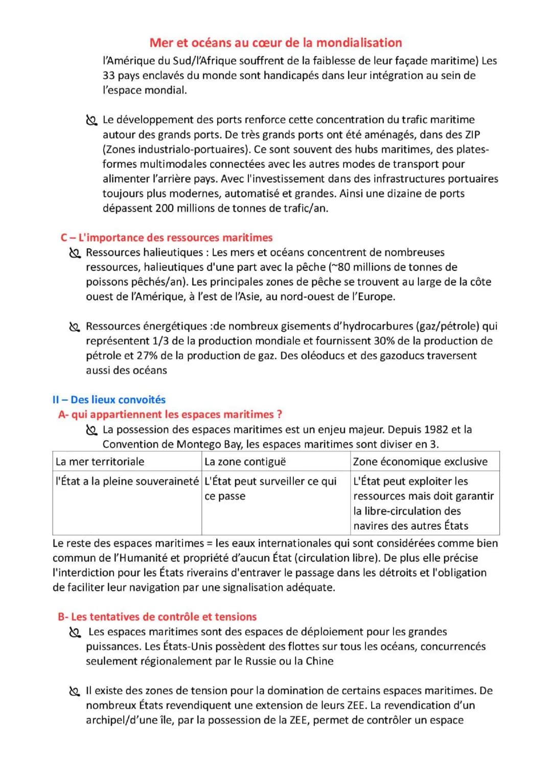 Mer et océans au cœur de la mondialisation
Intro: La Terre est une planète bleue, c'est grâce à la présence des mers et océans qui
recouvren