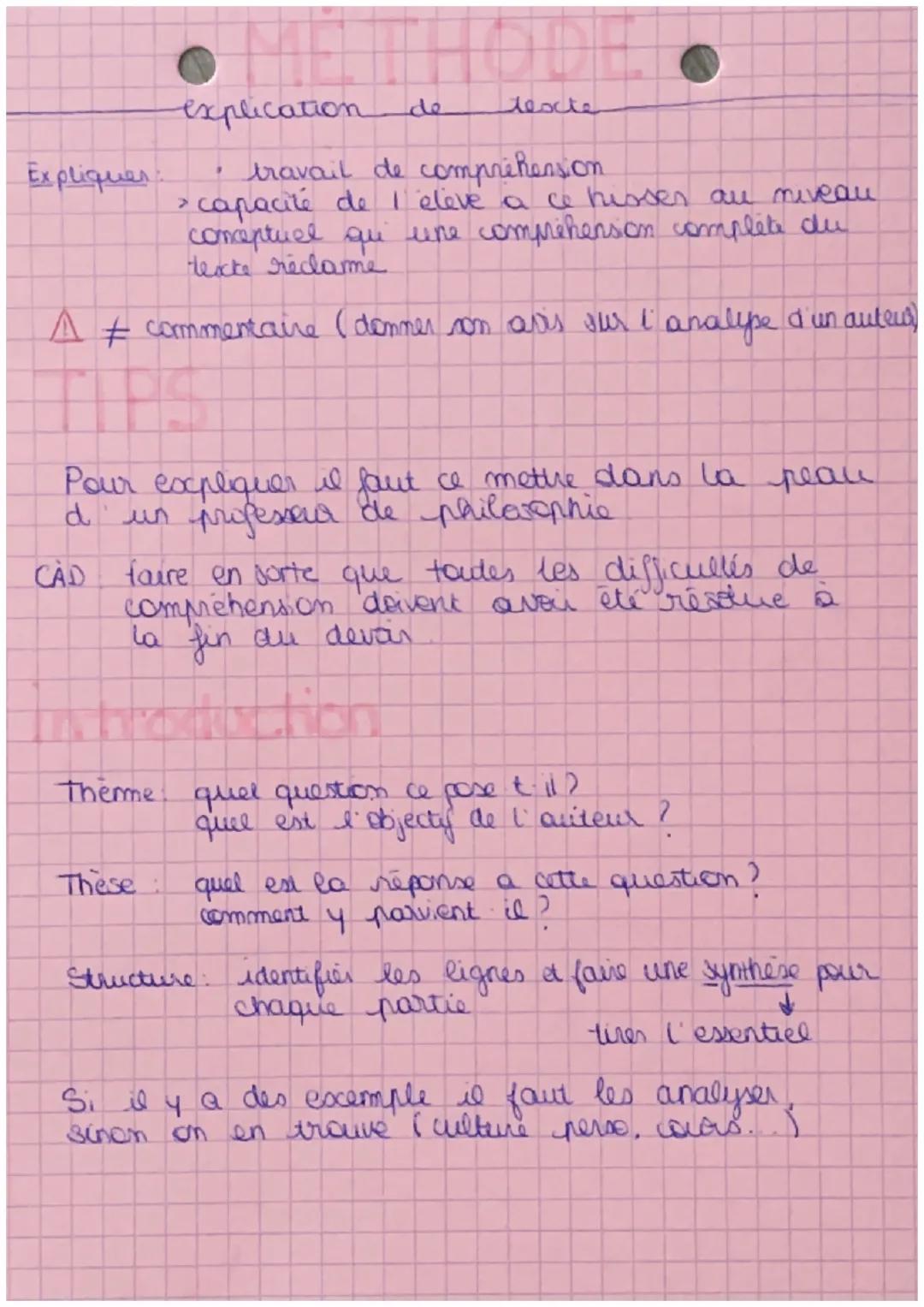 Expliquer.
عام
texte
explication
• travail de compréhension
>
• capacité de l'élève à ce hisses au niveau
conceptuel qui une compréhension c