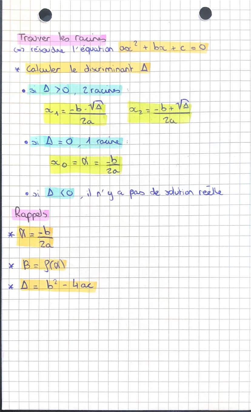 Différents formes
développée : ax² + bxc +c
*
* canonique : a (x - x)² + B
* factorisee
Courbe
X
S
Variations
f(xx)
aso
FONCTION POLYNONE
OU