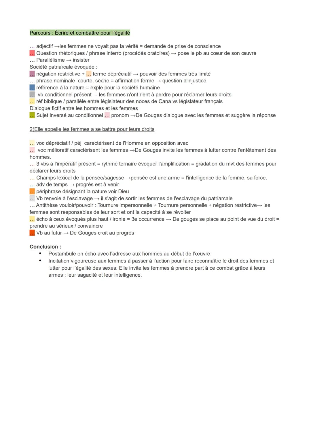 Parcours Écrire et combattre pour l'égalité
TEXTE 7: Déclaration des Droits de la Femme et de la citoyenne, Olympe de Gouges (1791)
Postambu