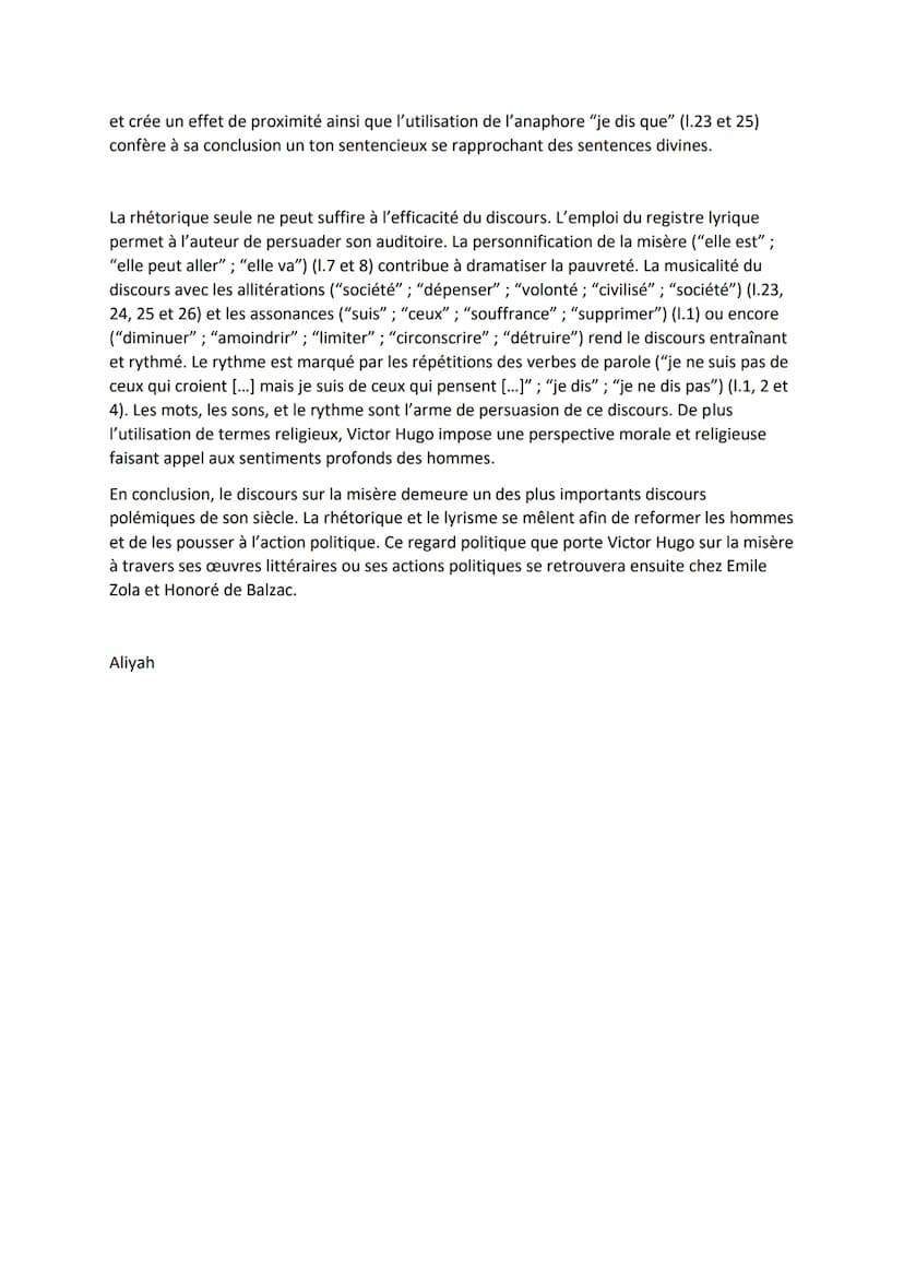 Ce texte est extrait du discours contre la misère. Il a été publié par l'un des plus grands
poètes et écrivains engagés, mais aussi un homme