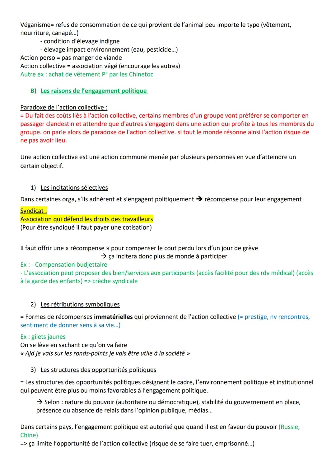 Chapitre 6 : Comment expliquer l'engagement politique dans les sociétés démocratique ?
1) Les formes et les déterminants de l'engagement pol