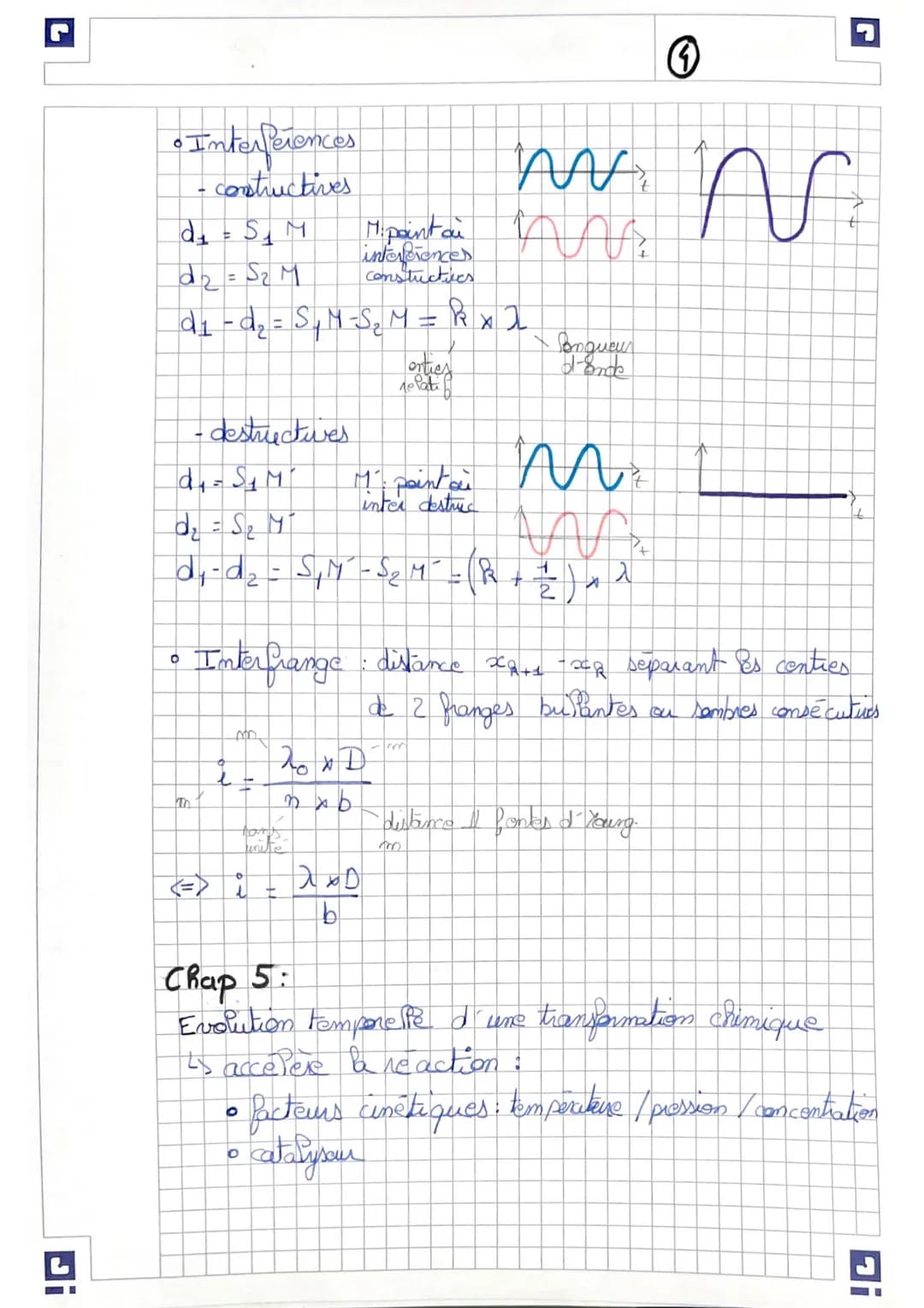 G
Revision BAC Blanc
Chap 1:
a
• Espèce amprotere est à la fois acide d'un couple et
base d'un autre couple
esc:
• pH →→lic à
PHI 9
H₂O + (2