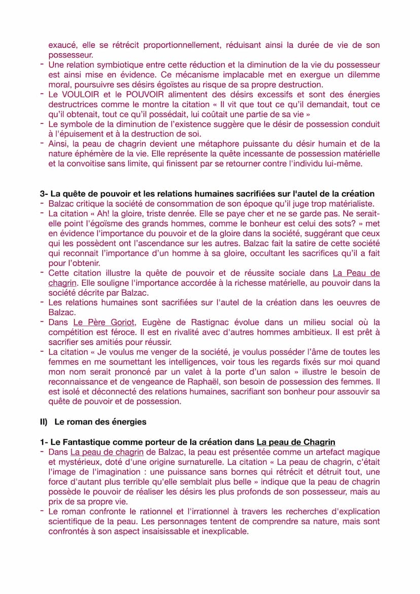 DISSERTATION BALZAC - LA PEAU DE CHAGRIN
Problématique : « A chaque vouloir je décroitrai comme tes jours », le roman La
peau de Chagrin aff