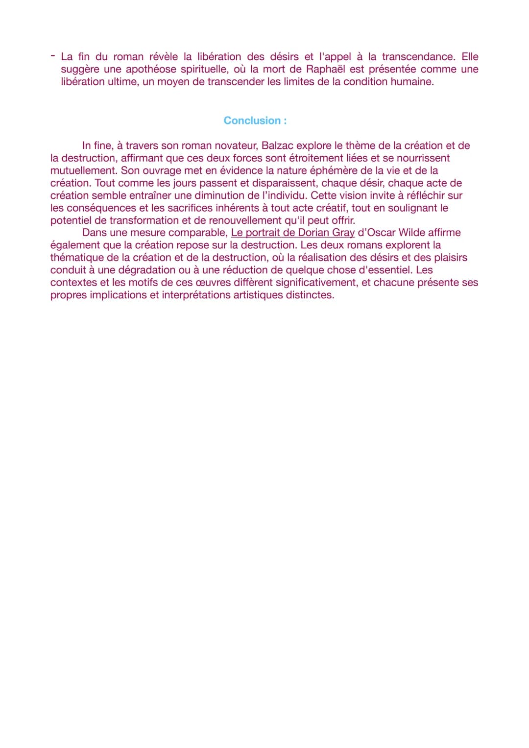 DISSERTATION BALZAC - LA PEAU DE CHAGRIN
Problématique : « A chaque vouloir je décroitrai comme tes jours », le roman La
peau de Chagrin aff