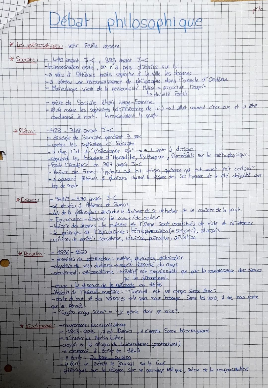 Principaux philosophes 