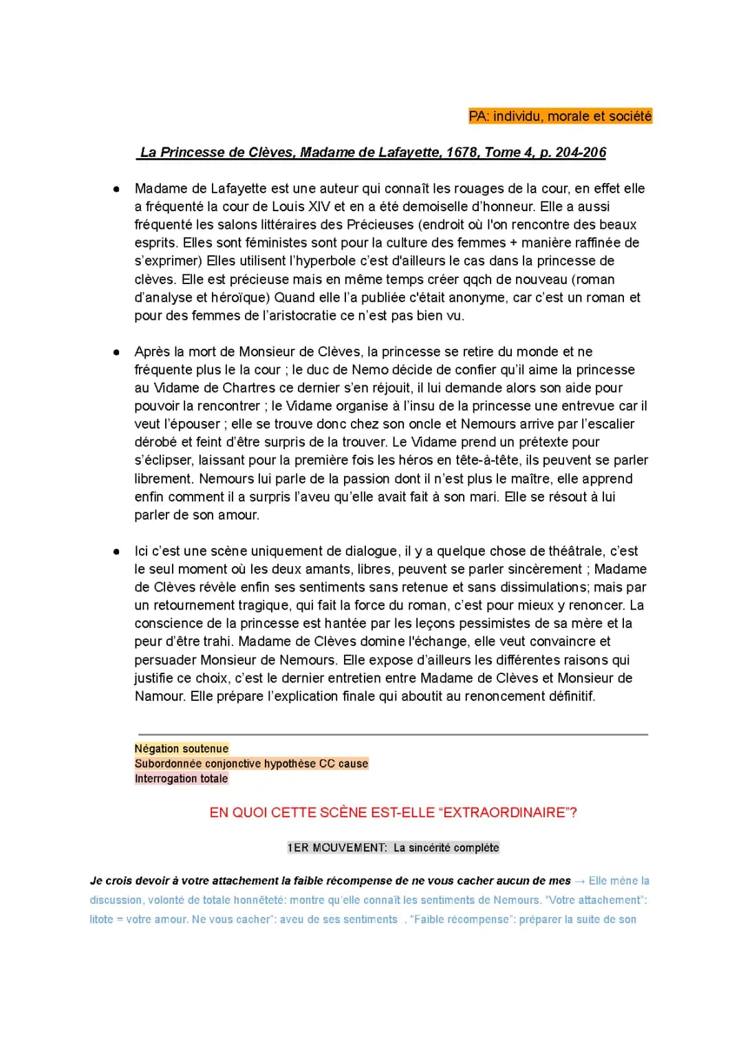 Résumé et Analyse de La Princesse de Clèves pour les Jeunes