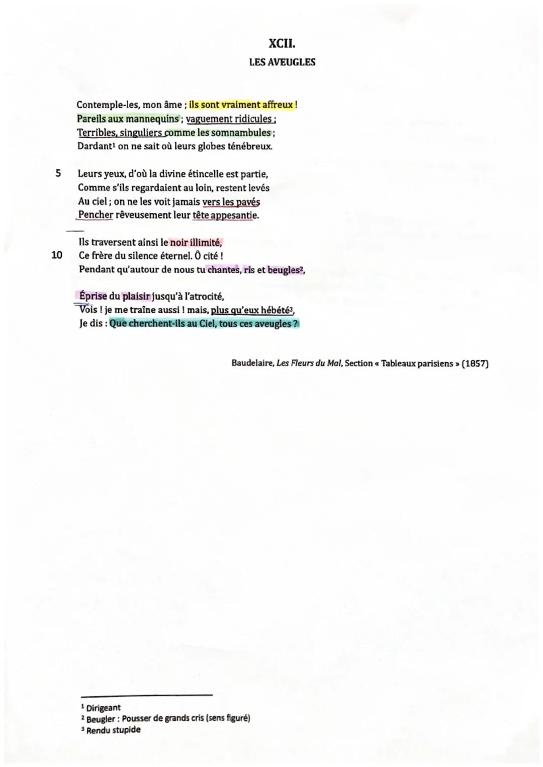Texte Bac n°18

Charles Baudelaire était un poète français du 19e siècle, connu pour son recueil de poèmes
Les Fleurs du Mal. Son travail ex