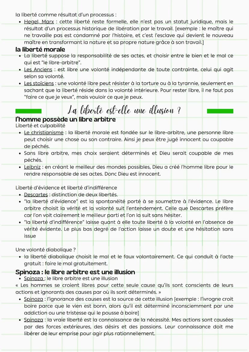 Philosophie
La liberte
définitions
:
Au sens courant, mouvement sans contrainte ni obstacle.
• Au sens moral et politique, obéissance à la l