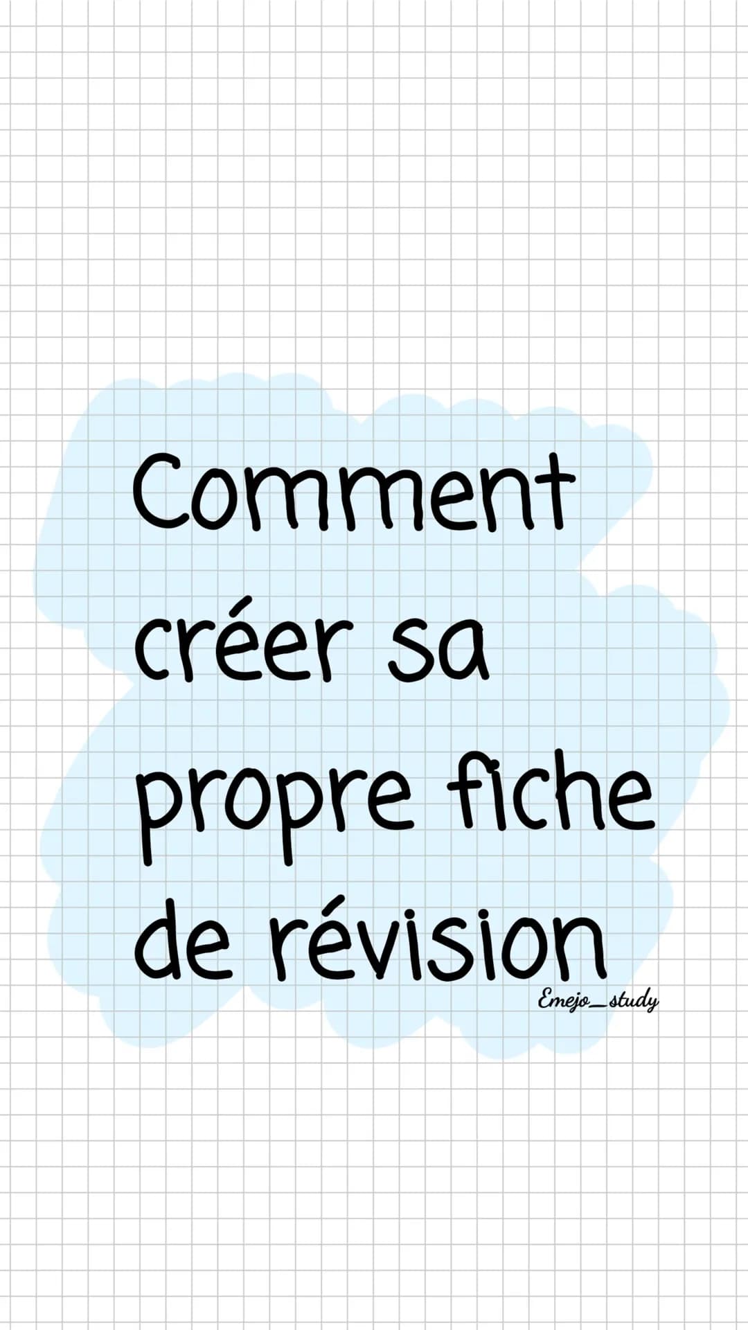 Créer sa fiche de révision 