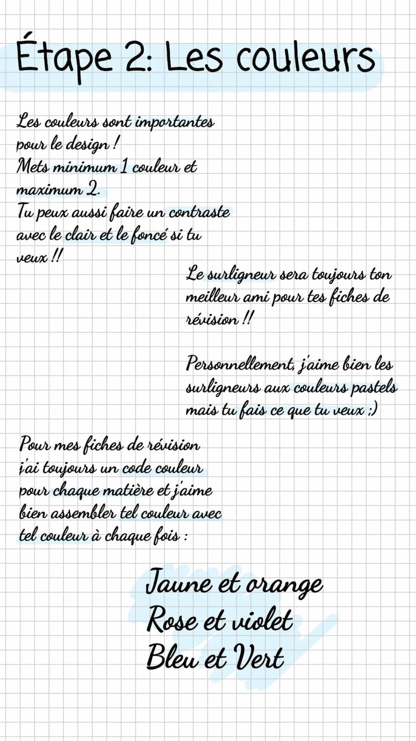 Comment
créer sa
propre fiche
de révision
Emejo_study Étape 1: Le Support
BLOC de
Fiches Bristol
Détachables
Prends de préférence
de petites