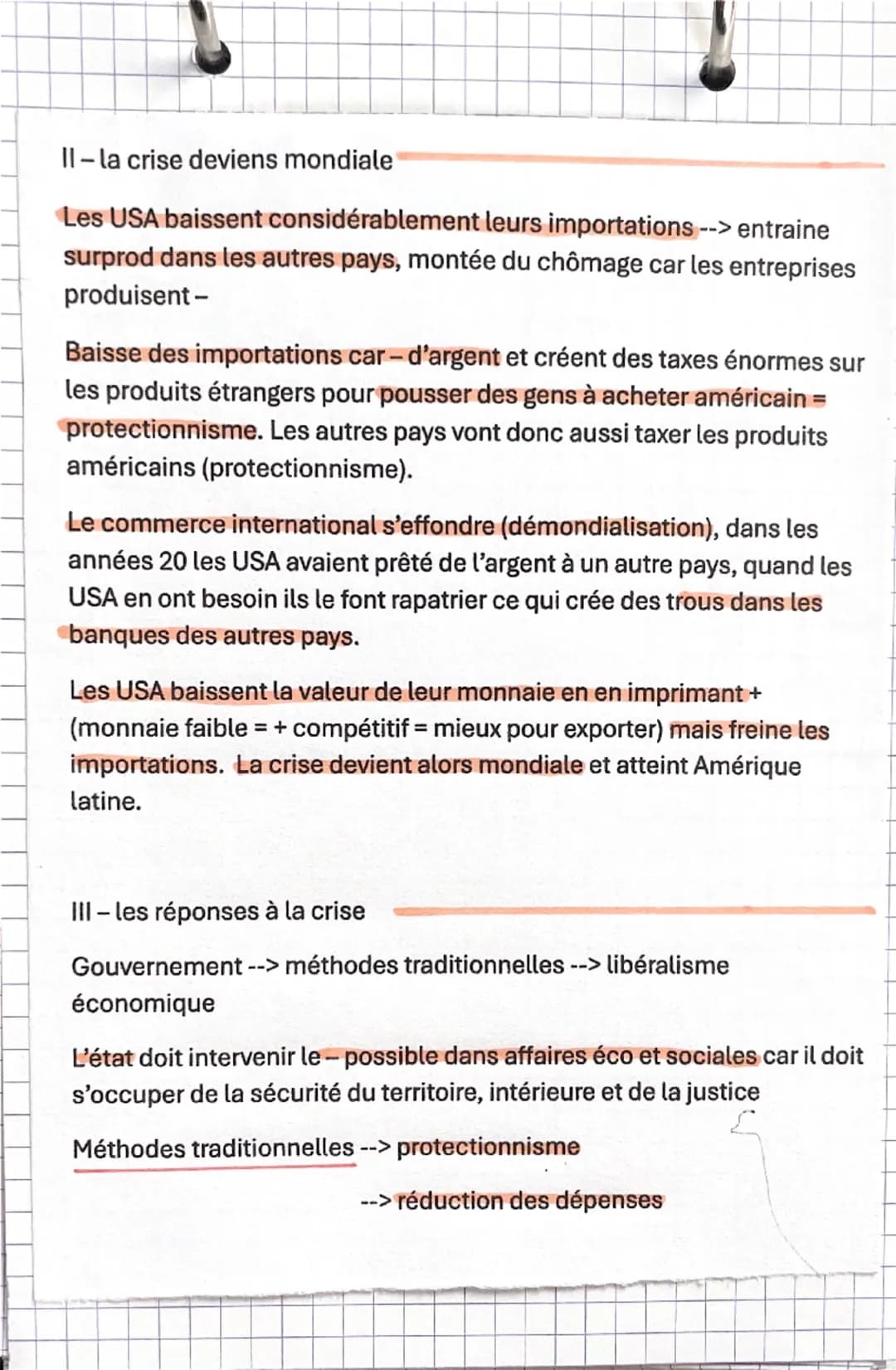 Chistoire
L'impact de la crise de 1929,
déséquilibres économiques et sociaux
Octobre 1929: crise économique et financière aux états unis
dev