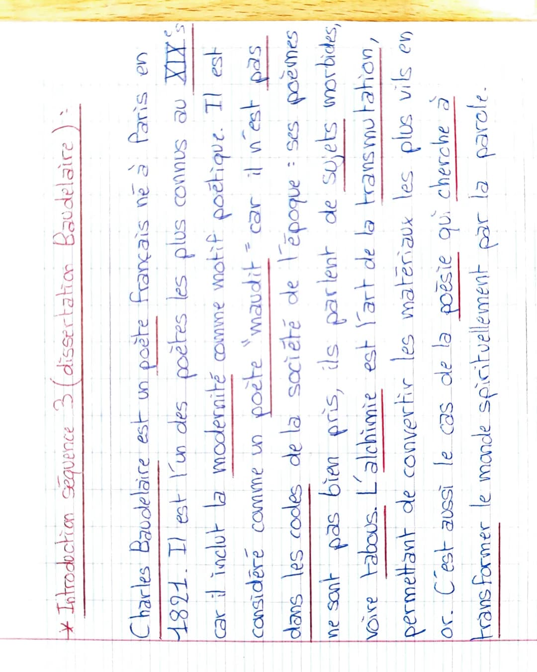 * Introduction sequence 3 (dissertation Baudelaire
Charles Baudelaire est un poète français ne à Paris en
4821. Il est l'un des poètes les p