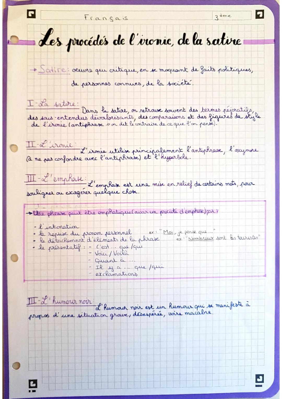 Découvre l'ironie et l'humour noir : exemples et procédés