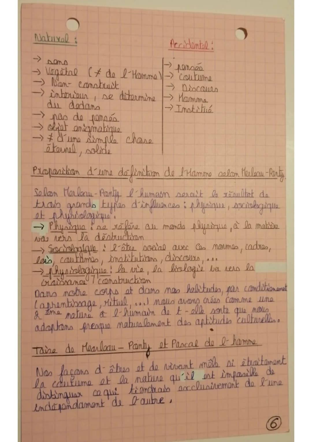 À la liging 7, il appara clairement des objets auxc
slàments naturalles in passant comme principe que
I'objet est un accidant,
À la fin de c