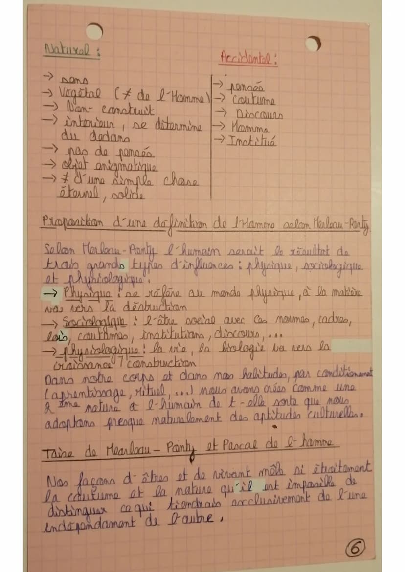 À la liging 7, il appara clairement des objets auxc
slàments naturalles in passant comme principe que
I'objet est un accidant,
À la fin de c