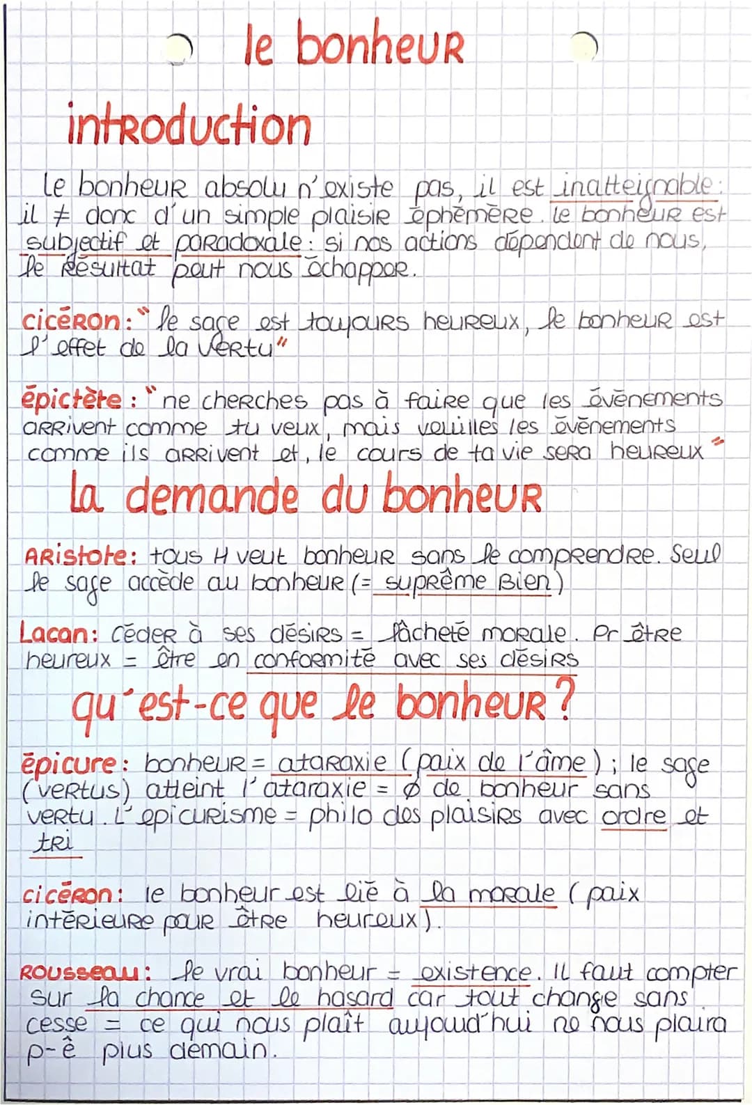 le bonheur
introduction
Le bonheur absolu n'existe pas, il est inatteignable.
il ‡ donc d'un simple plaisie éphémère. Le bonheur est
subject
