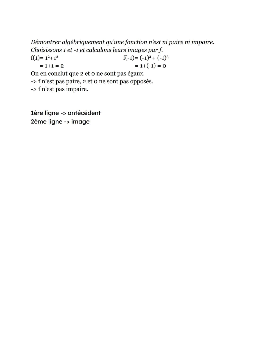 Fiche de révisions de MATHS
Une fonction: outil mathématiques qui transforme un nombre en
un unique autre nombre.
Cf(ou courbe représentativ