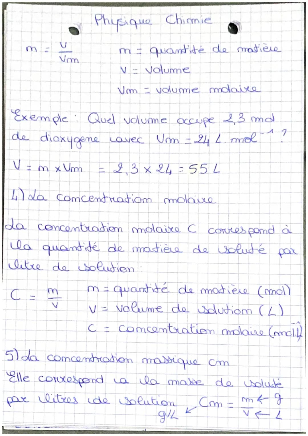 Physique Chimie
La sécurité routière
I
Rappel de chimie
1) La quantité de matière
La quantité de matière m ou membre de
moles est un ensembl