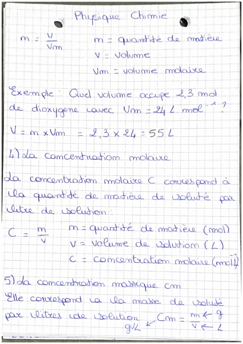Physique Chimie
La sécurité routière
I
Rappel de chimie
1) La quantité de matière
La quantité de matière m ou membre de
moles est un ensembl