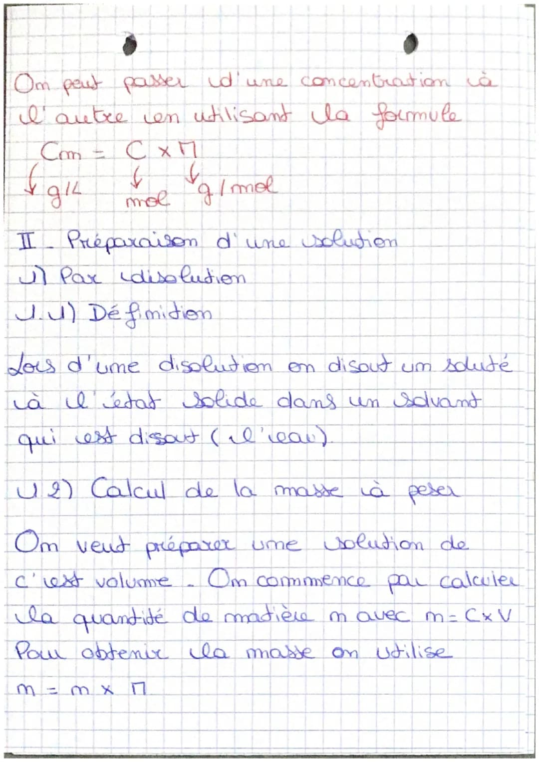 Physique Chimie
La sécurité routière
I
Rappel de chimie
1) La quantité de matière
La quantité de matière m ou membre de
moles est un ensembl