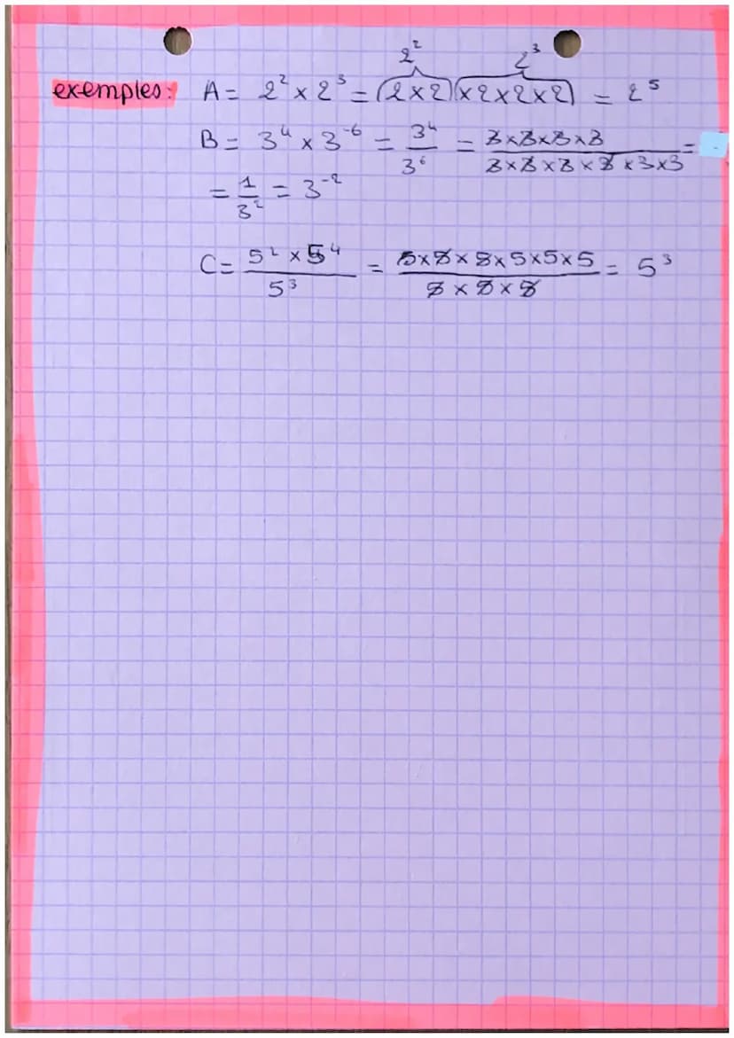 Les puissances.
a
cas
6
منعم•
a
= axax... а
m fois
U
exemples: 35 - 3x3x3x3x3=243
=
2023
particuliers : a² = a
régle:
le nombre m
"1
appelé 