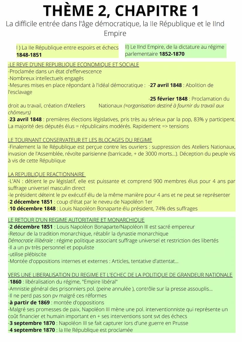 THÈME 1, CHAPITRE 1
La révolution française et l'empire vers le concept moderne de la
nation
II) Succession des
régimes
I) Le Royaume de Fra