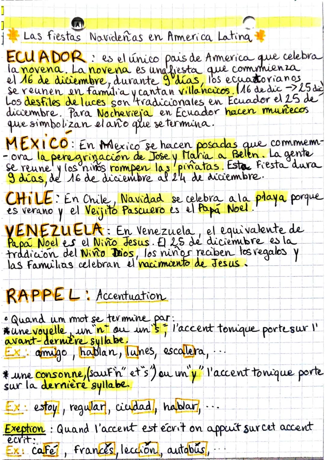 Espagnol
•Las fiestas navideñas •
3
LA LOTERIA DENAVIDAD: es la más importante
y esperada del año: Los españoles compran los billetes de
lot